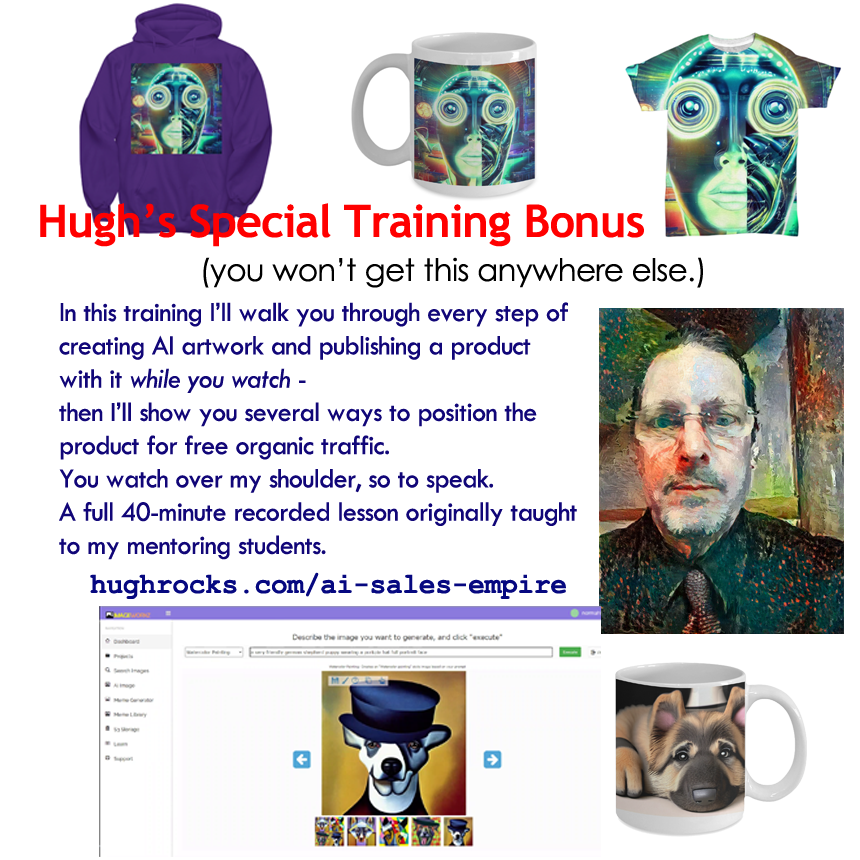 Hugh's AI Art Merchandising Training Bonus